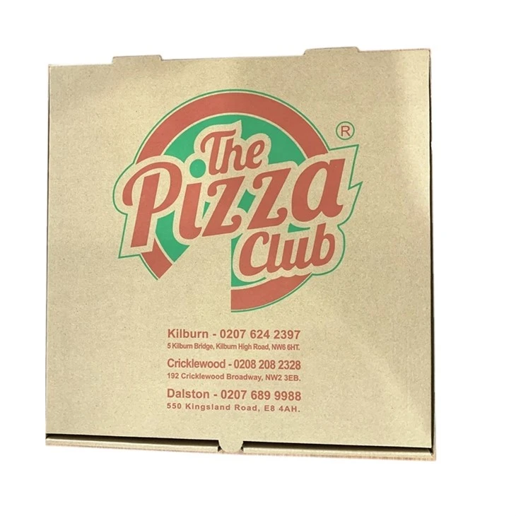 Tilpasset pizzaboks nedbrytbart materiale