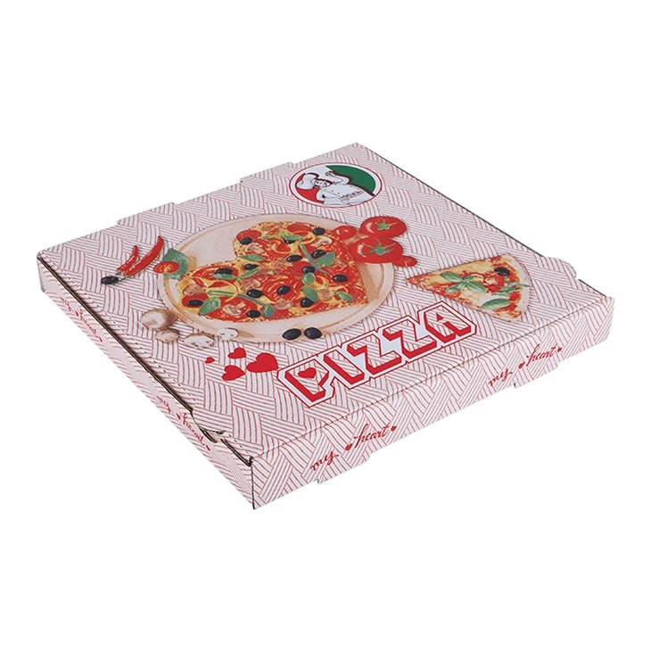 Skreddersydd bølgepappepizzaboks, sammenleggbar kartong