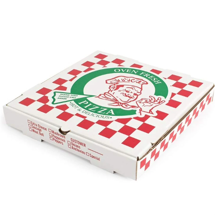 Miljøvennlig tilpassbar pizzaboks