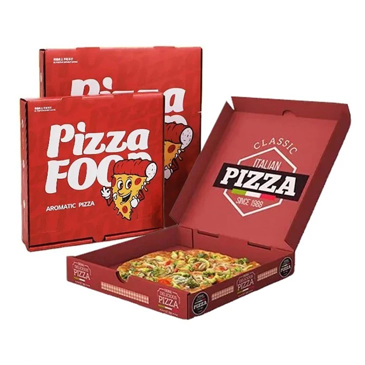 Food Grade Packaging Box Custom Llogo Chinese Pizza Box