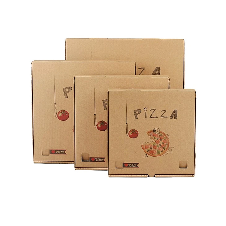 Profesjonell tilpasset høykvalitets pizzaboks fargekortboks