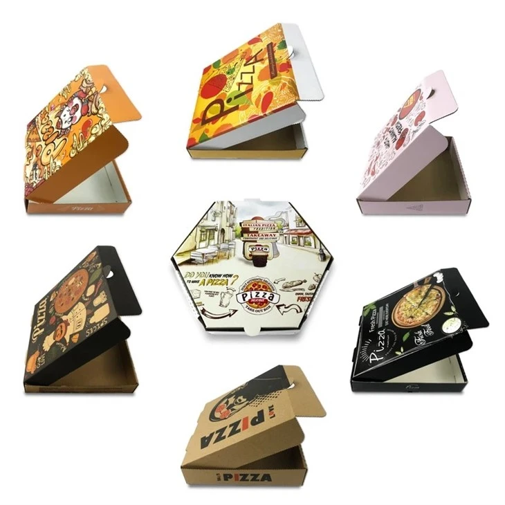 Resirkulerbar papp Fargerik Pizzaboks