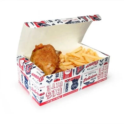 Engangs papir fish and chips boks
